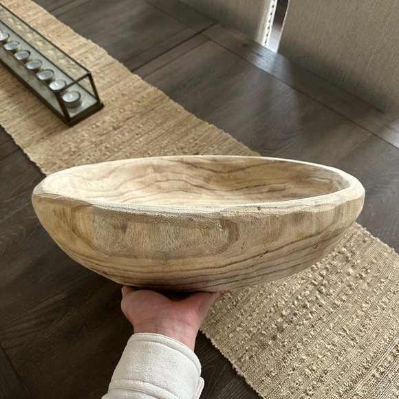 Paulownia Large Decorative Wood Bowl - Picture 3 of 6